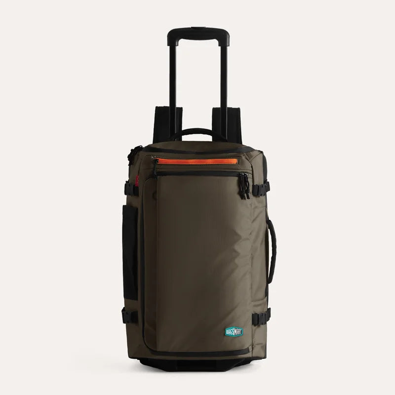 BAGSMART 15.6“ Laptop Backpack with Wheels Large Capacity Vacuum Compression Bag Multi-pocket Men's Business Rolling Backpack