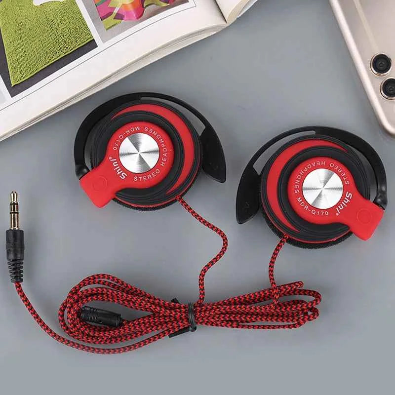 3.5mm Wired Headphones Ear Hook Heavy Bass Headset Adjustable  Earphones Running Sports Music Earphone for Phone