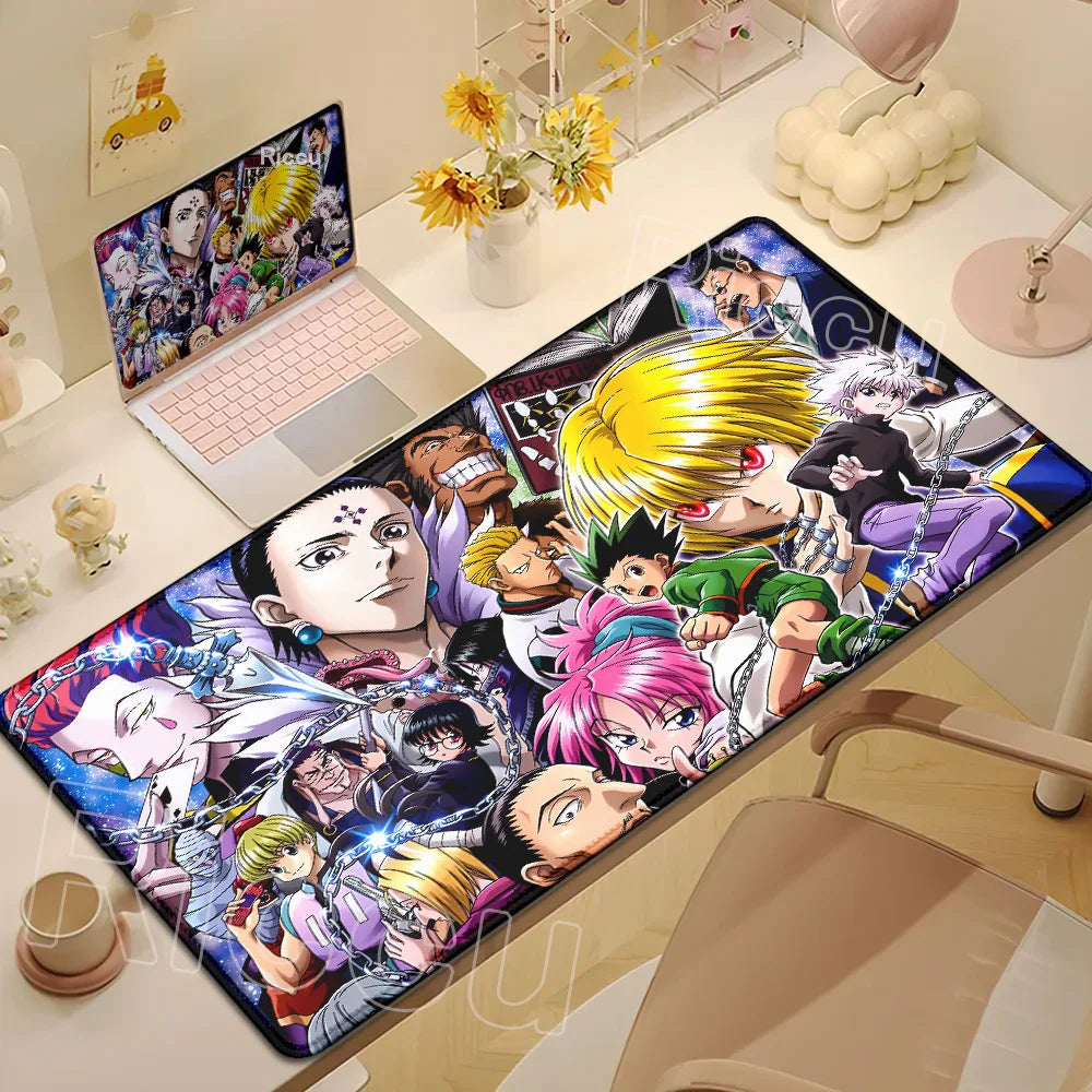 New Hxh Large Mousepad Hunter X Hunter Mouse Pad XXL Gaming Accessories Office Gamer Keyboard Desk Mat Non-Slip Laptop Anime Rug