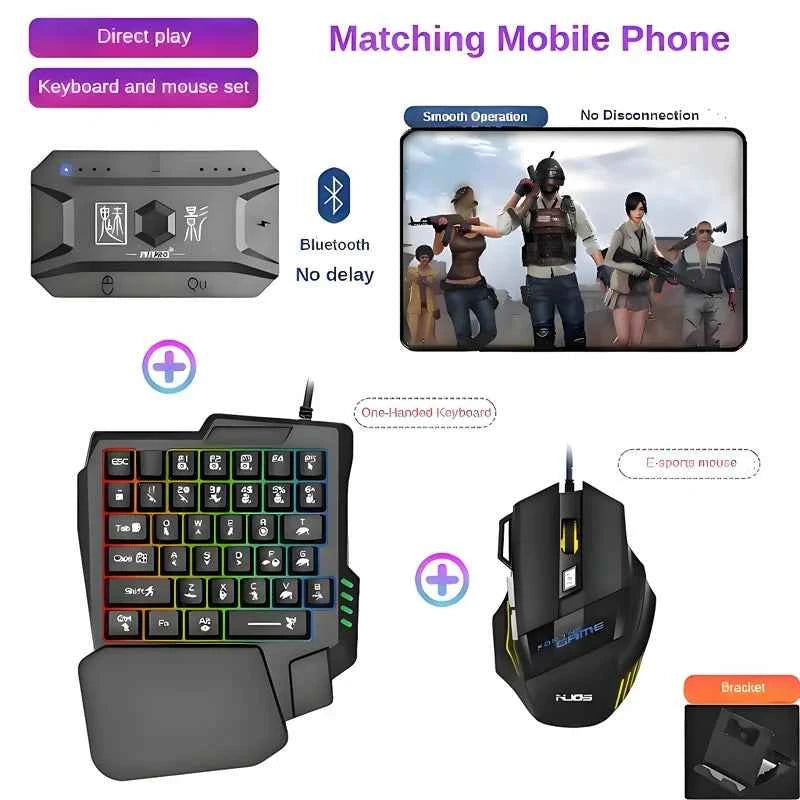 M1 Pro Gamepad Mobile Phone Game Converter Mouse Keyboard Game Controller BT5.0 Programmable Adapter Support iOS Android System