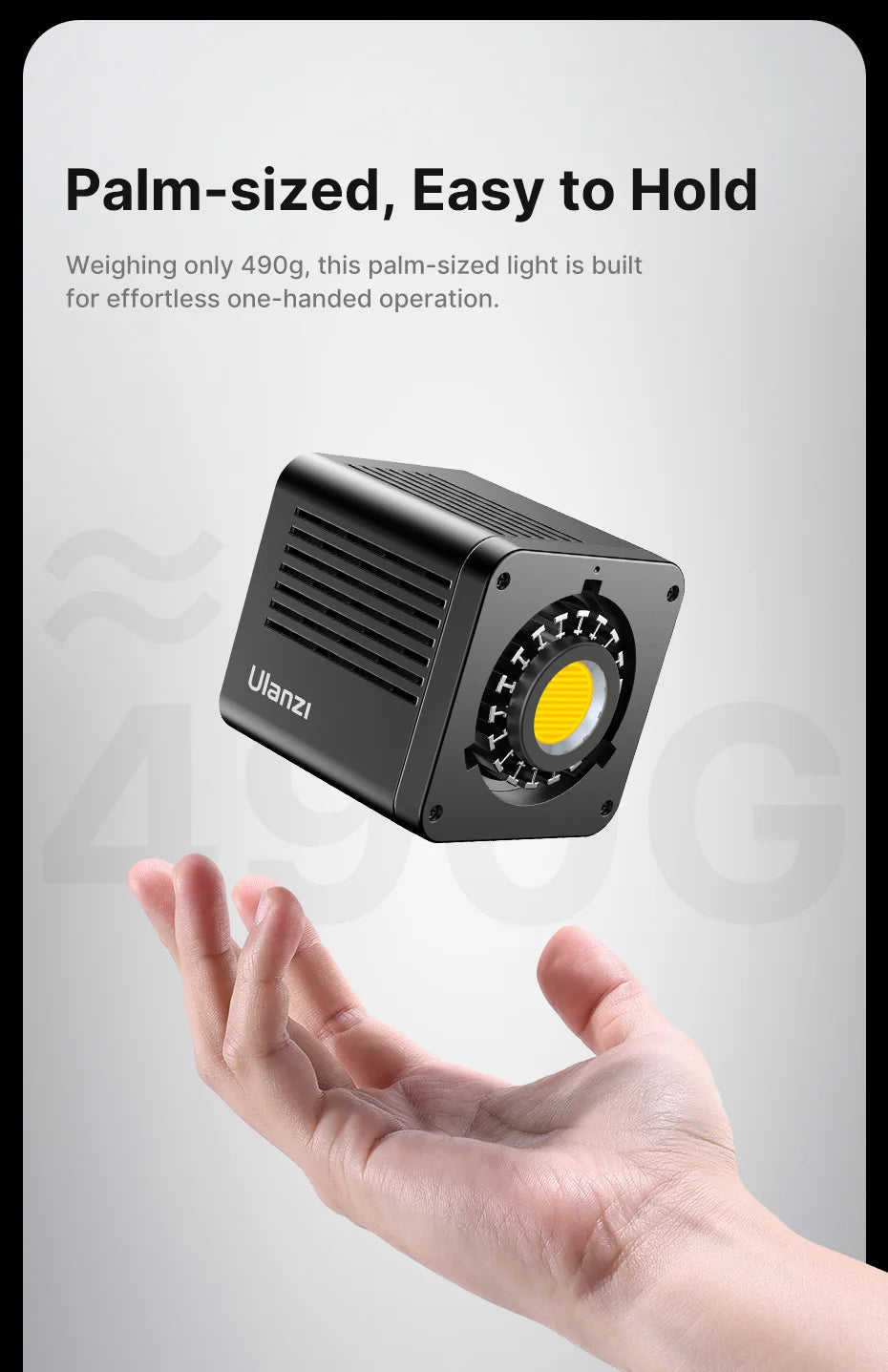 Ulanzi L023 40W pro Video Light Mini Bowens Mount Bi-color 2500-6500K with 3400mAh COB Light for Photography