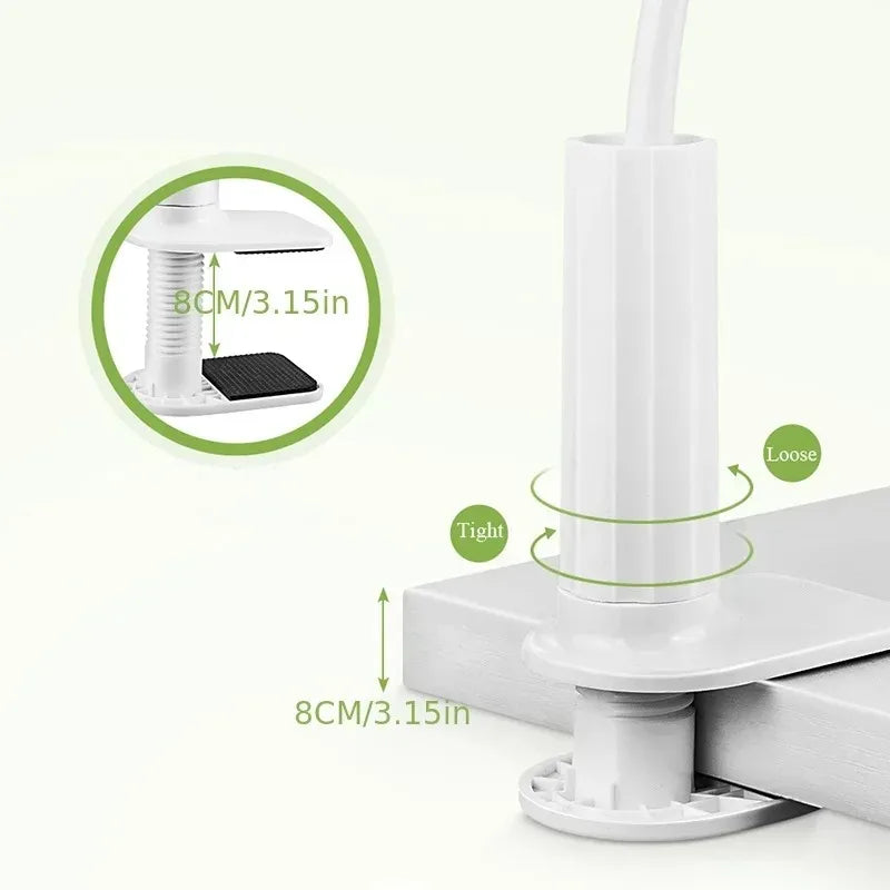 138cm Cell Phone Clip on Stand Holder with Grip Flexible Long Arm Gooseneck Lazy Bracket Mount Clamp for Smartphones ﻿