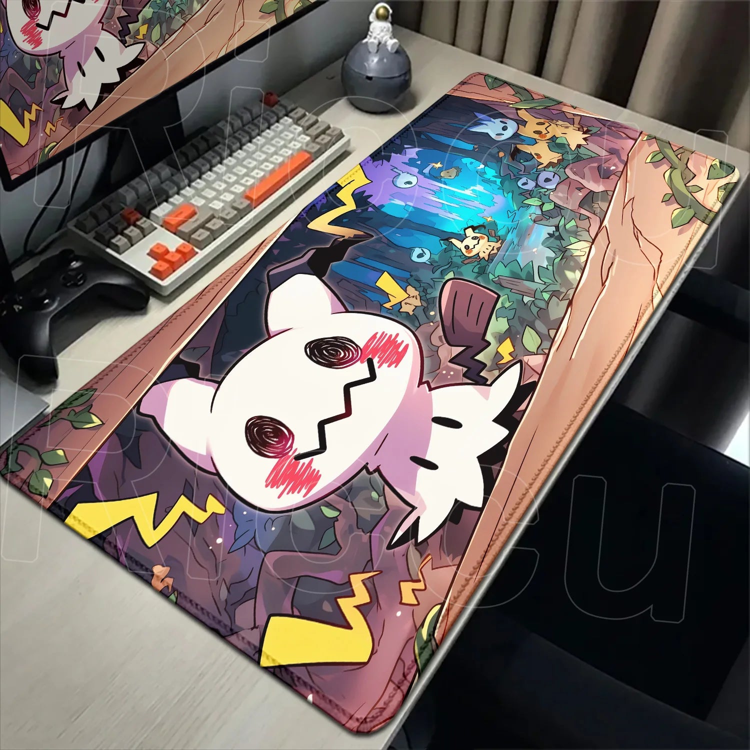 HD Rubber Non-slip Mouse Pads Gaming P-Pokemons Mimikyu Mousepad Mouse Pad Kawaii Large Gamer XXL Pc Keyboard Desk Mouse Mat Rug