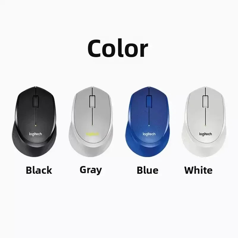 Logitech Compact 2.4G Wireless Silent Mouse M330 M331 Ergonomic Plug and Play for Desktop Computer PC Optical Mouse