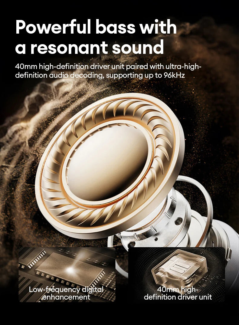 Lenovo Bluetooth 6.0 Over-Ear Headsets Low Latency Music Wired/Wireless Headphones Noise Reduction Stereo Sound LES-107 Earbuds