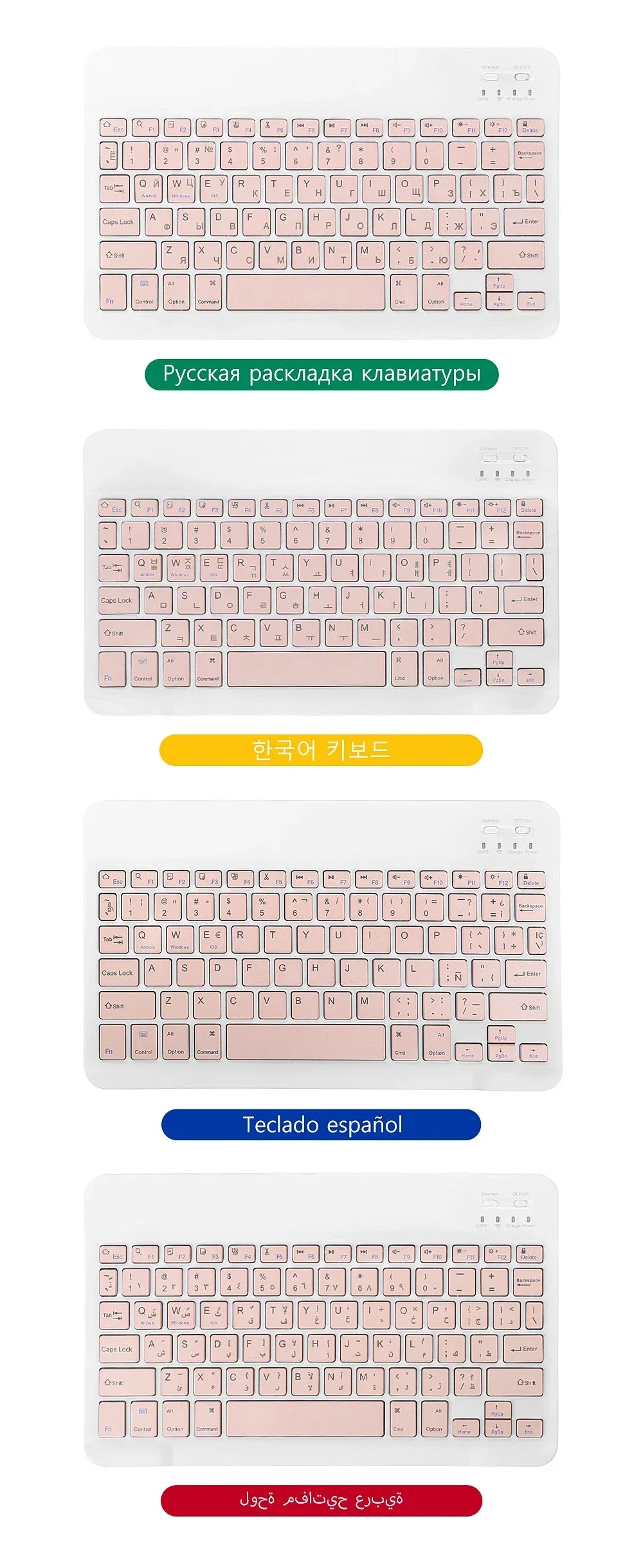 Tablet Wireless 10inch Keyboard For iOS Android Windows For iPad Huawei Samsung Teclado Bluetooth-compatible Keyboard and Mouse