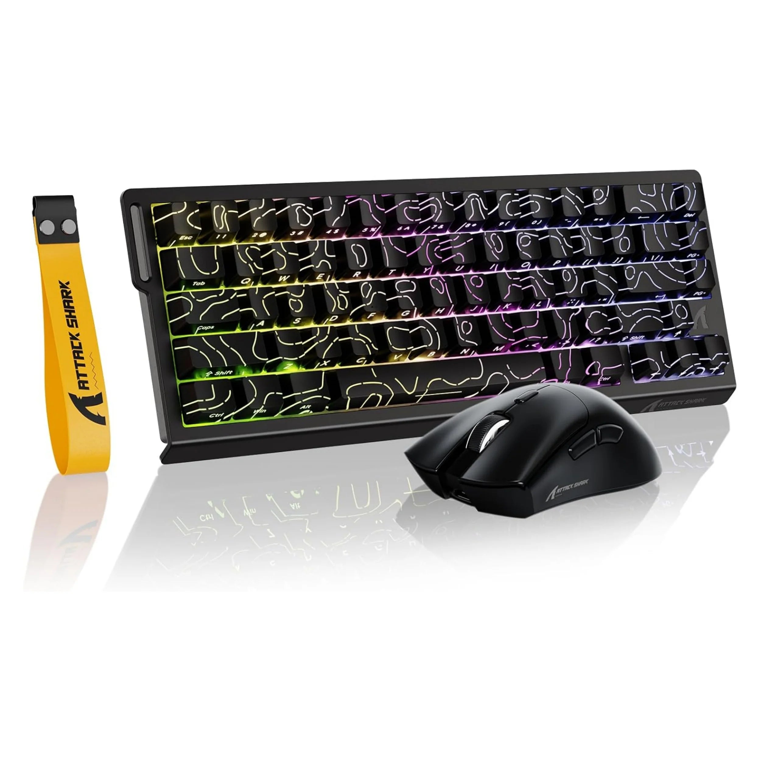 MAMBASNAKE x Attack Shark X68 HE Gaming Keyboard & R1 Mouse Combo,8KHz Magnetic Switch Keyboard