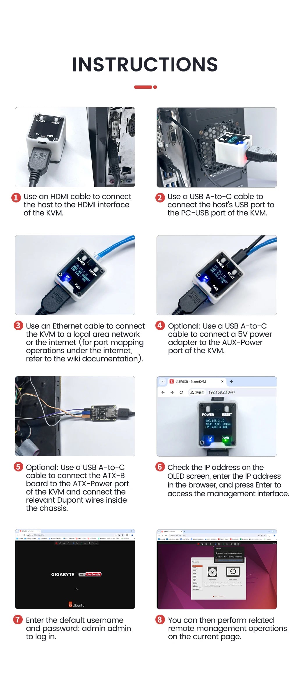 Sipeed Nanokvm Pikvm Mini HDMI Remote Control Operation and Maintenance Server Raspberry Pi