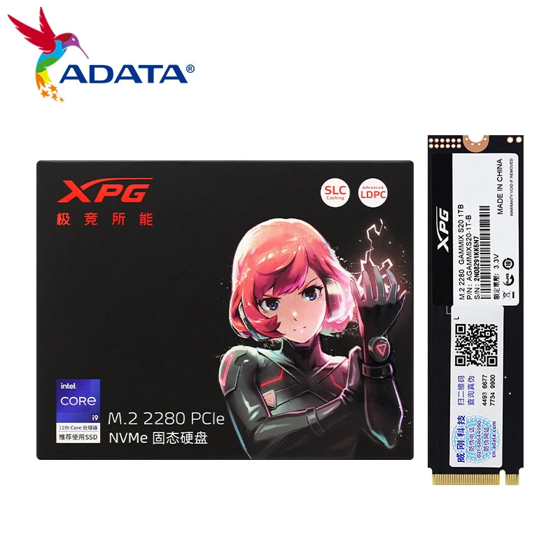 Original ADATA XPG GAMMIX S20 1TB PCIe Gen 3x4 M.2 SSD Internal Storage Disk 512GB 256GB 2T Solid State Drive For Laptop/Desktop - WinSupport Tech