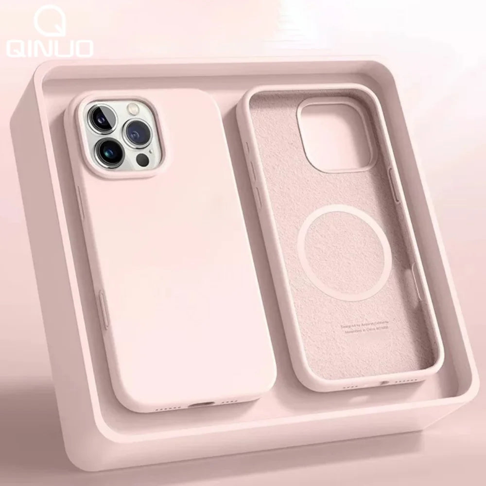 Liquid Silicone Magnetic For Magsafe Wireless Charge Phone Case for iPhone 17 Air 16 15 Plus 14 13 12 11 Pro Max Original Cover