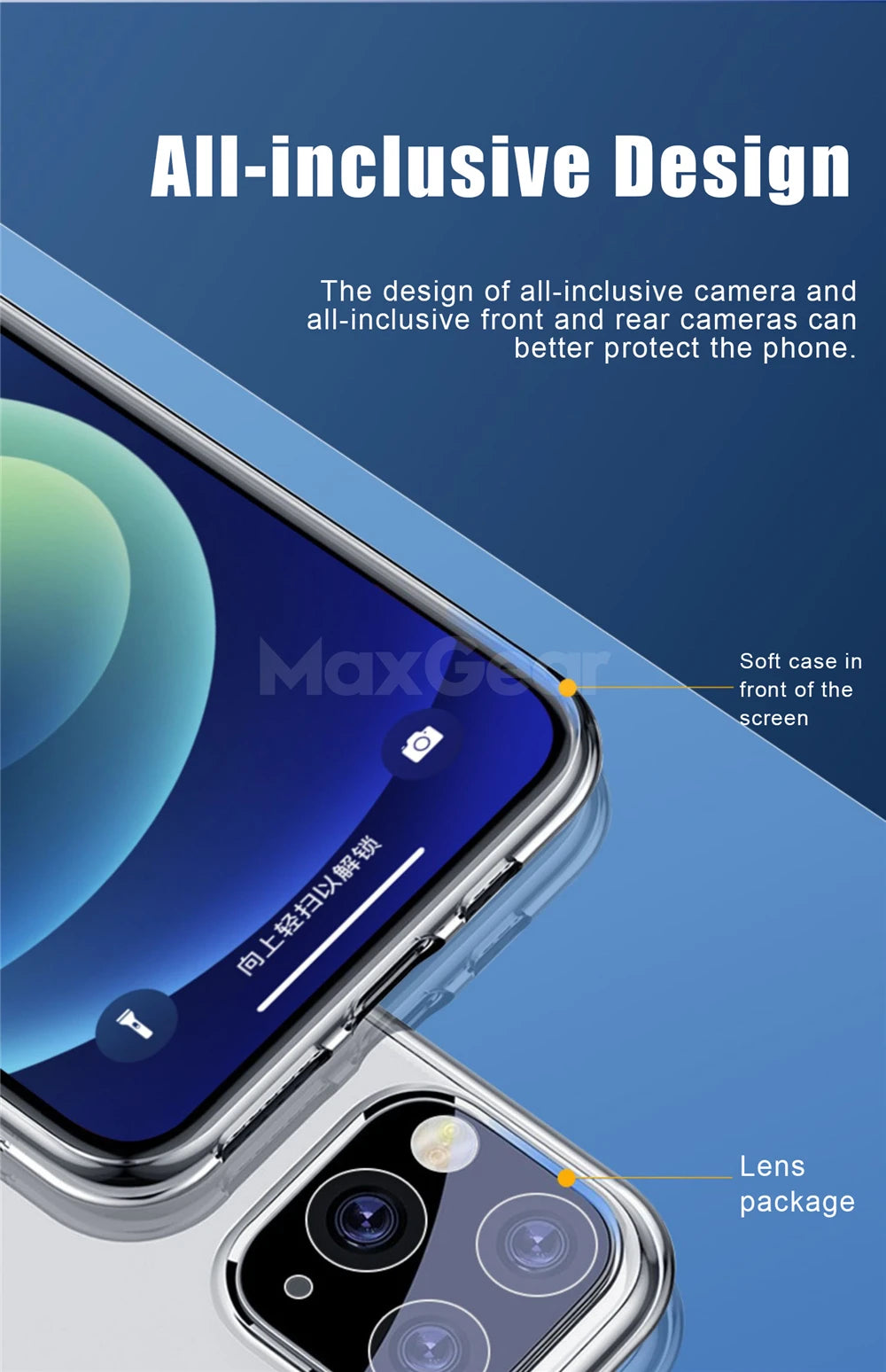 360° Full Body Protective Case for iPhone 16/15/14/13/12/11 Pro Max/Mini/X/XR/XS Plus Soft & Hard Transparent Cover