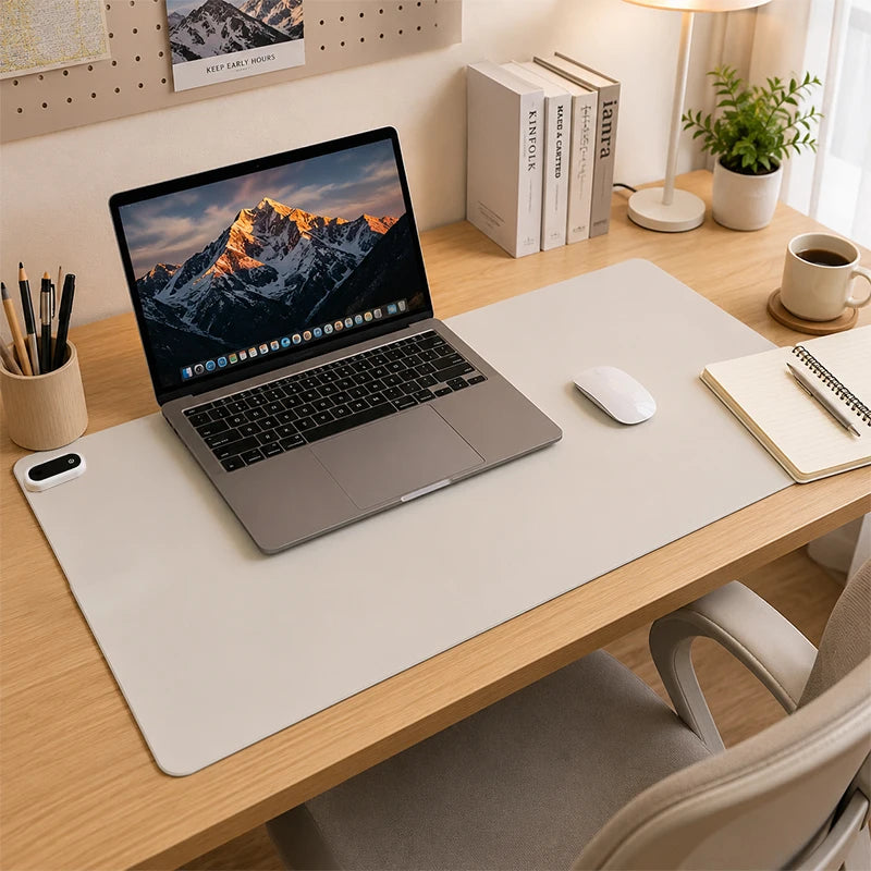 31 * 13 inch Heated Desk Pad USB Desk Heating Pad with 5-Speed Temperature Control Electric Mouse Pad