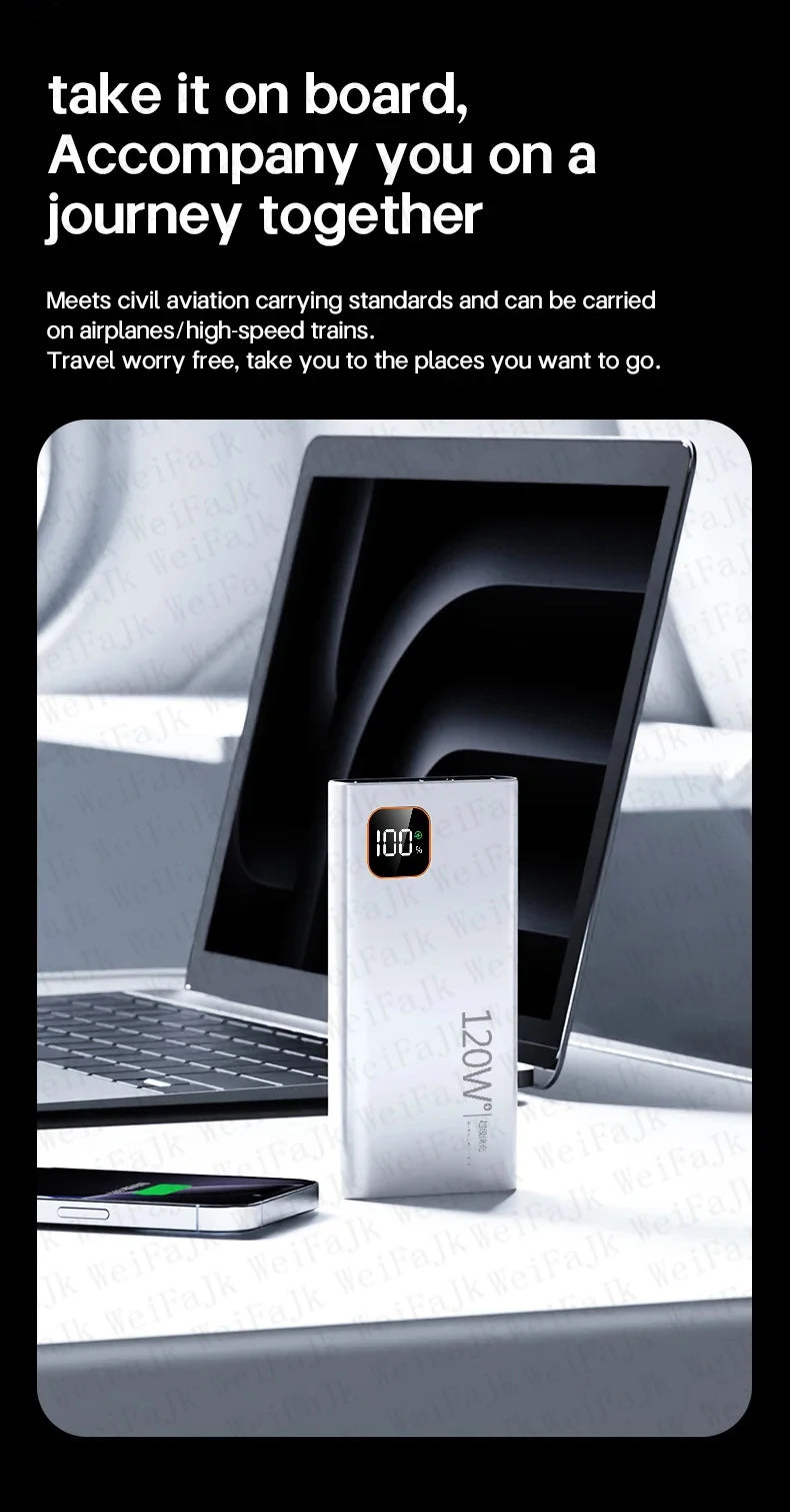 For Xiaomi Original 500000mAh Powerbank External Spare Battery Portable Charger For iPhone Samsung Super Fast Charging PowerBank
