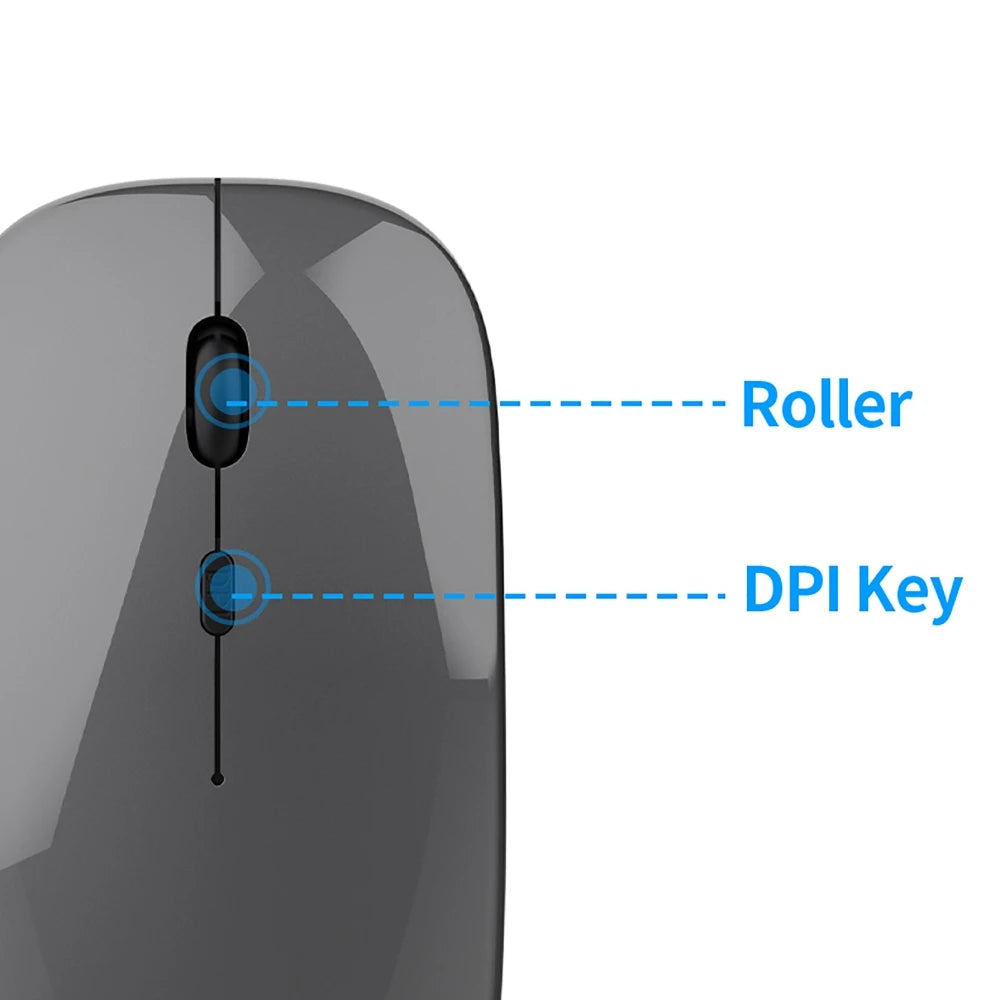 2.4G Wireless & bluetooth Keyboard Mouse Set Rechargeable Ultra-thin Computer Office Gaming Silent Slim Keyboard Mouse for ipad