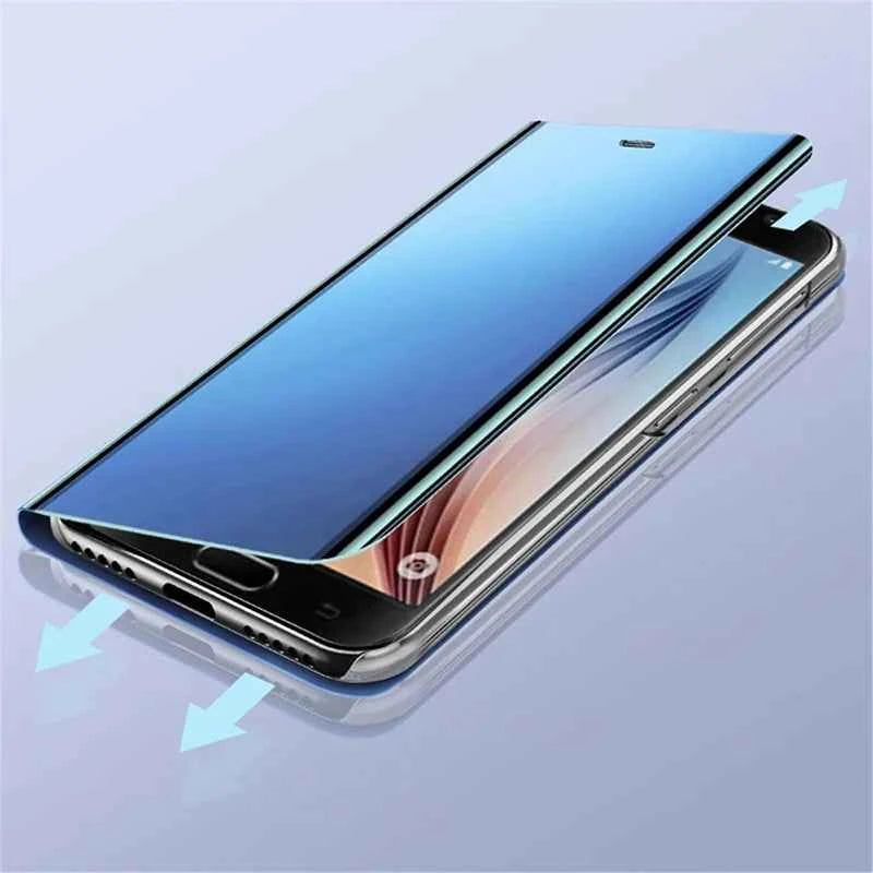For Samsung Galaxy S26 S25 Ultra Plus FE Edge 5G Smart Mirror Protector Case Flip Holder Shockproof Cover Sumsung S26 Pro Fundas