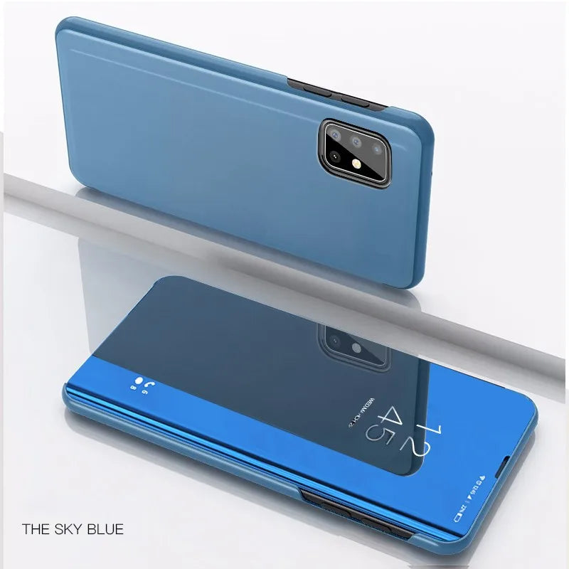 Mirror Flip Case for Samsung Galaxy S25 S24 Ultra S23 FE S22 S20 S21 Plus Back Cover for Galaxy S10 Plus S10e 5G Case