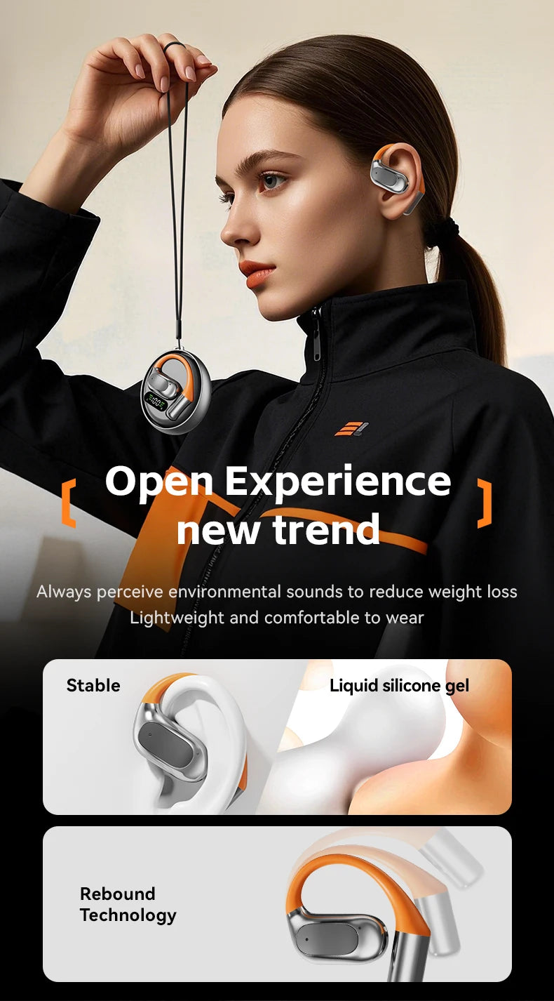 Tecsire OWS Bluetooth Earphones Earhook Wireless Earbuds Hifi Stereo ENC Mic for Sports Audio Book