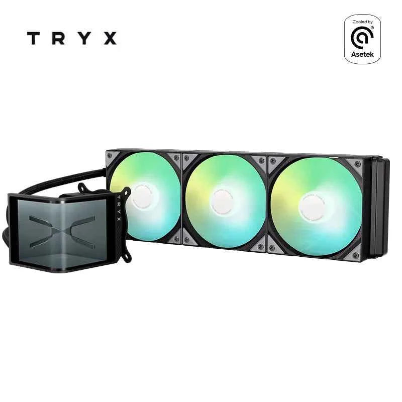 TRYX PANORAMA 360 SE 360MM All-in-one CPU water cooling 6.5-inch curved screen 3D naked-eye vision for LGA 1851/1700 AMD AM4/AM5