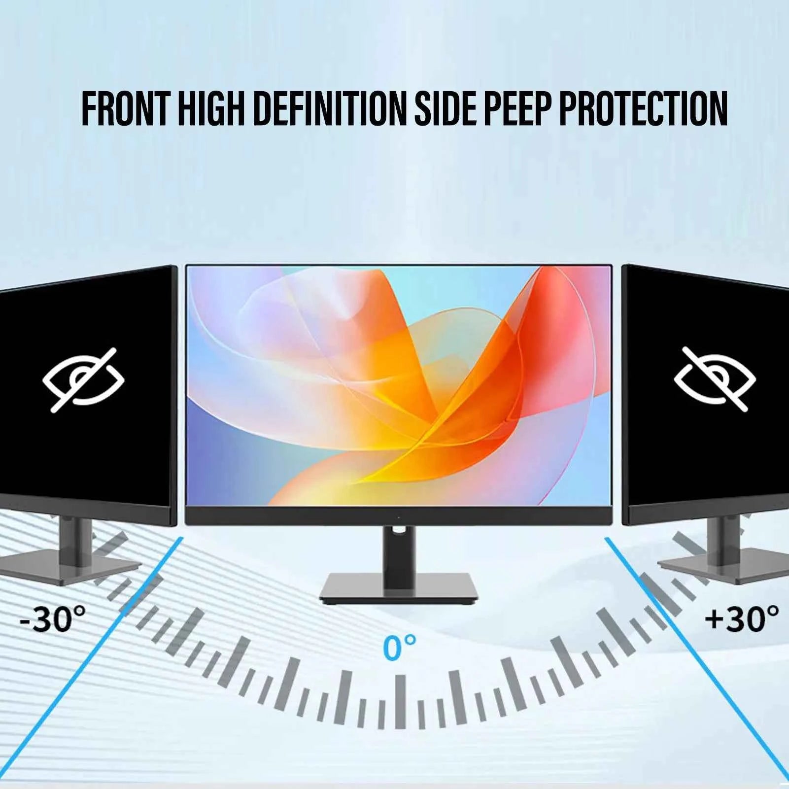 27 Inch 16:9 Computer Privacy Screen Filter PET Magnetic Computer Privacy Film Removable Anti Glare Blue Light Protector Eye Car