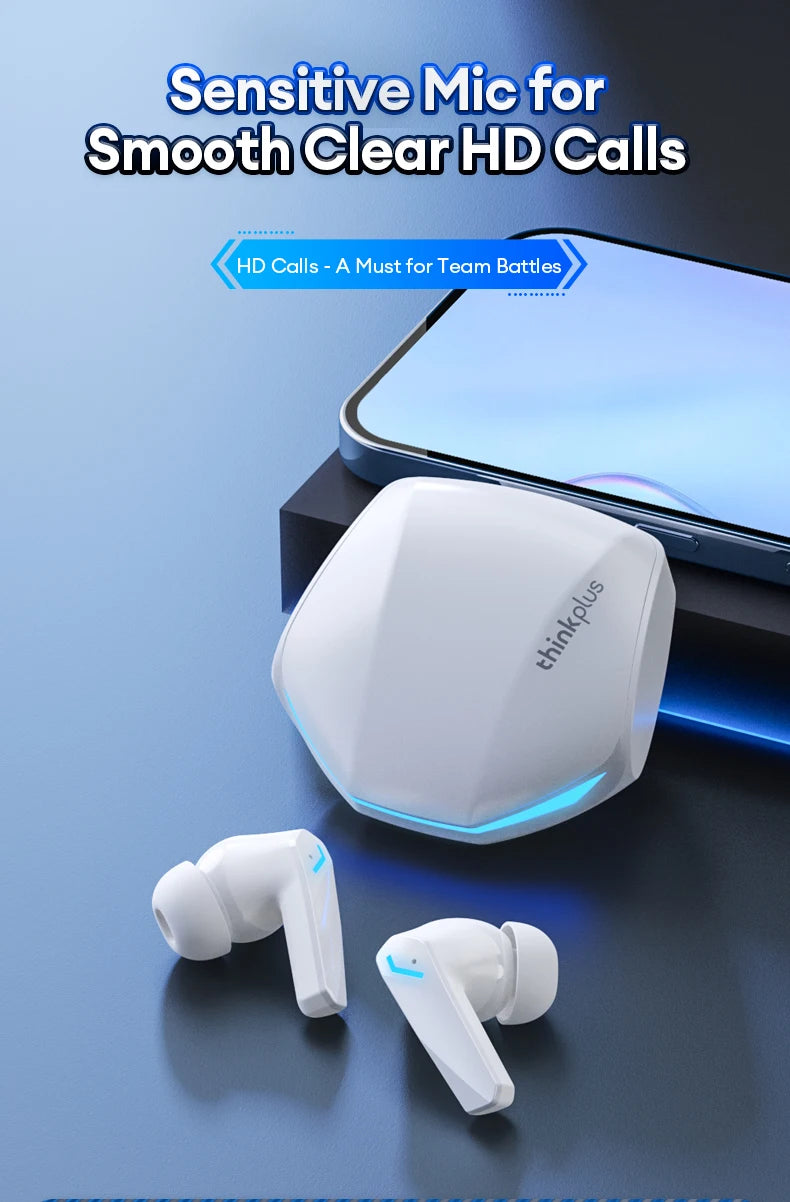 Choice Lenovo GM2 Pro TWS Wireless Bluetooth V5.3 Earphone HD Call Low Latency Headphones Dual Mode Music Gaming Earbuds GM2PRO