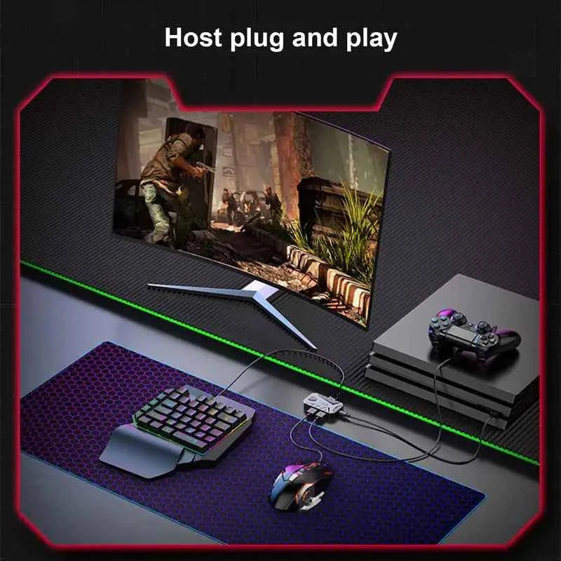 Gaming Keyboard And Mouses Combo With Converter Build In ForNintendo SwitchPS4 XboxConsoles