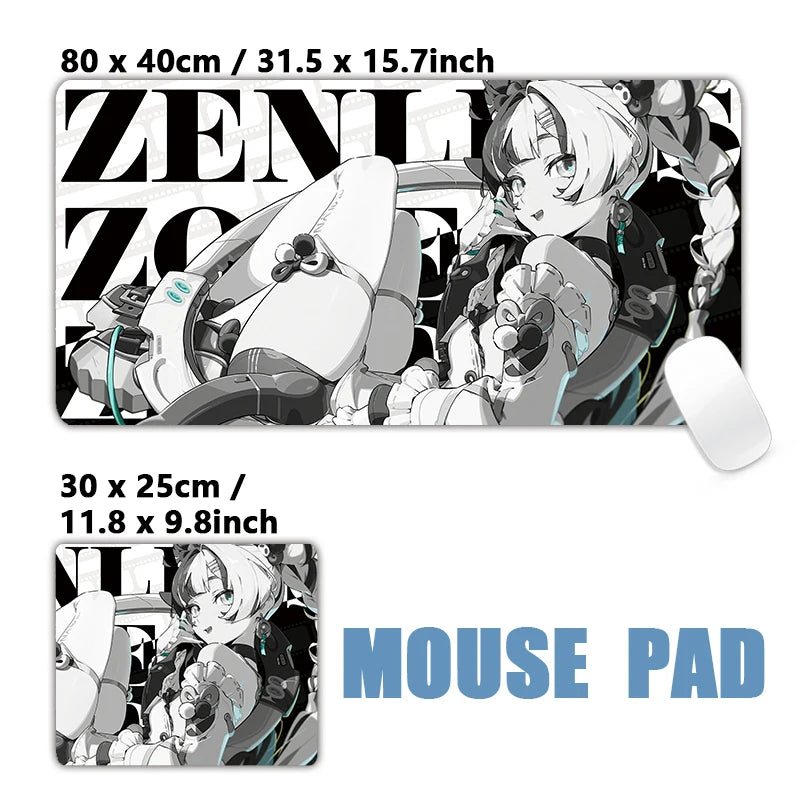 New Design Zenless Zone Zero Mouse Pad Promeia Starlight Billy Cissia XXL Large Mousepad Keyboard Pad Desk Mat Keyboard Mats