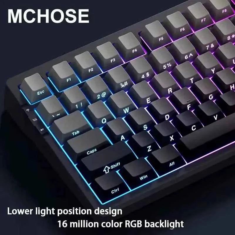 MCHOSE G75 Pro Gaming Mechanical Keyboard Tri-Mode Wireless Hot Swappable RGB Backlit Customized 75% Layout Pc Gamer Accessories