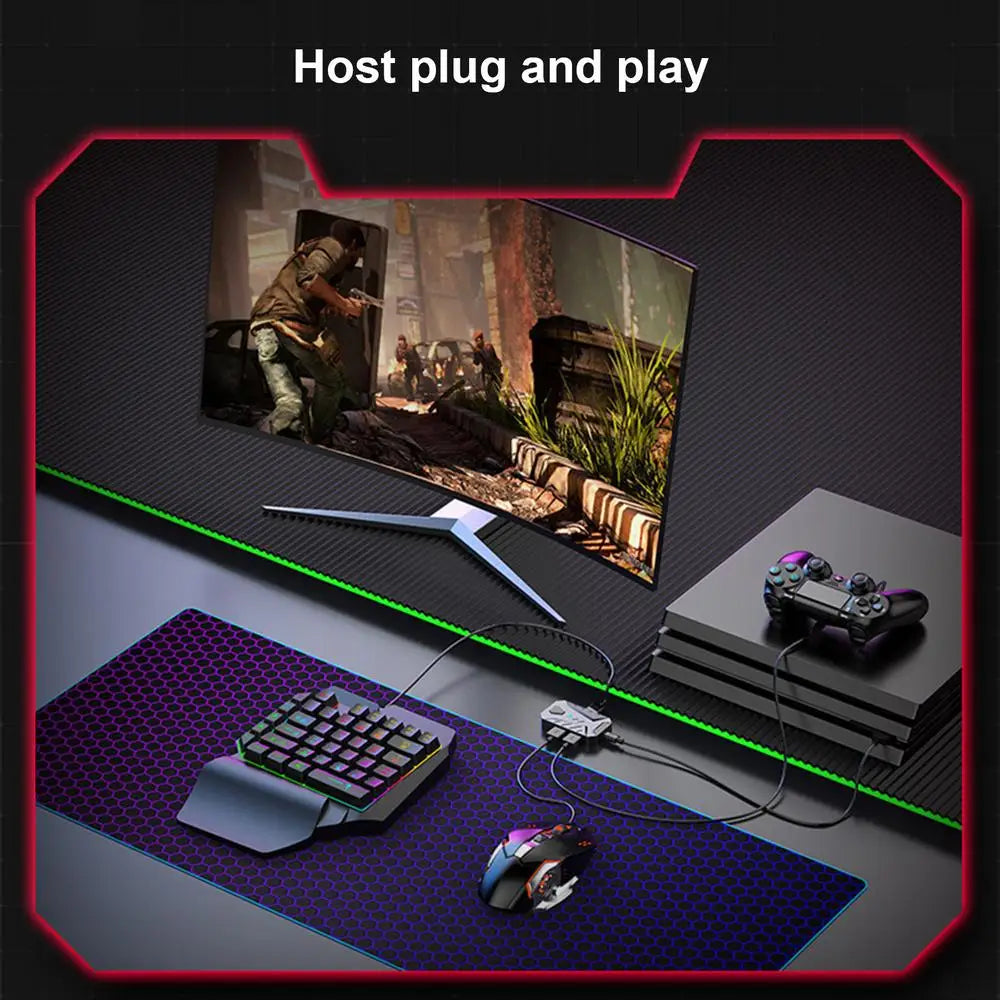 Gaming Keyboard And Mouses Combo With Converter Build In ForNintendo SwitchPS4 XboxConsoles