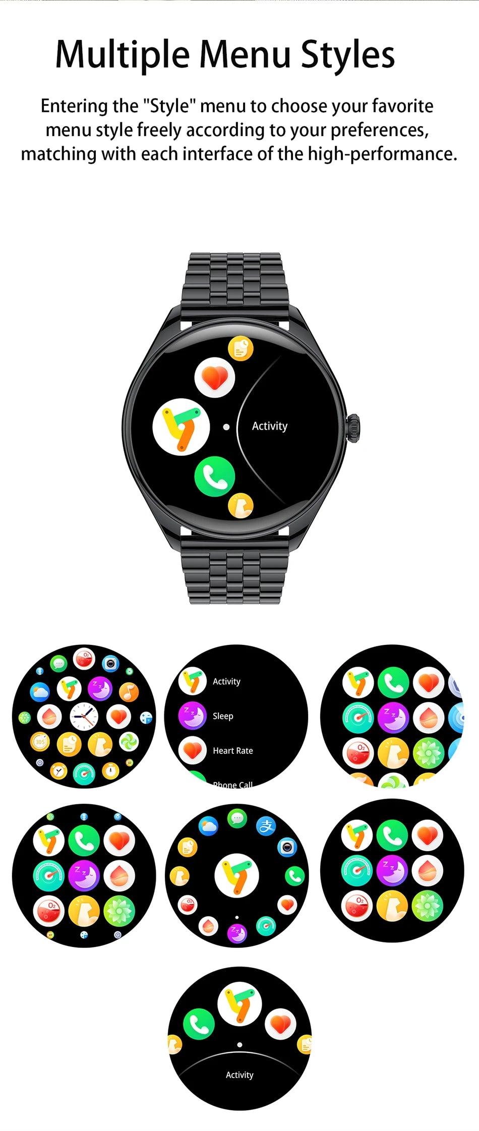 New Ultra Thin SmartWatch Men AMOLED 3D Screen Always Show Time Sports Fitness Waterproof Heart Rate Bluetooth Call Smartwatches