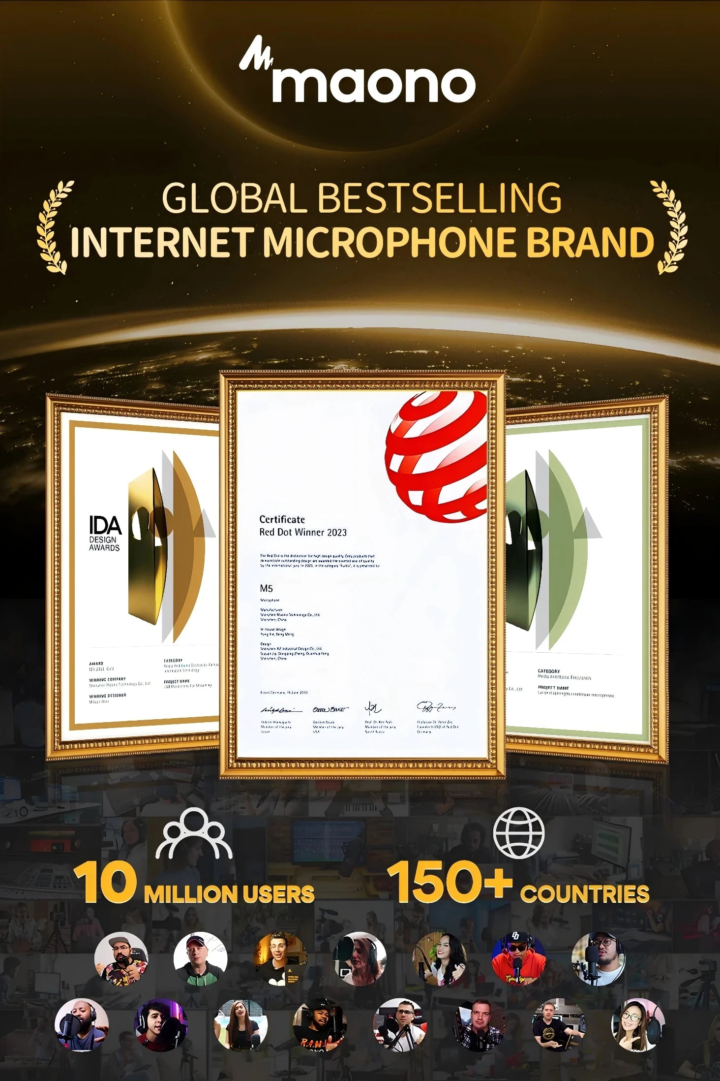 maono PD200W Hybrid Wireless Podcast Mic for PC/Phone/Camera XLR/USB Dynamic Microphone for Streaming Recording Content Creation