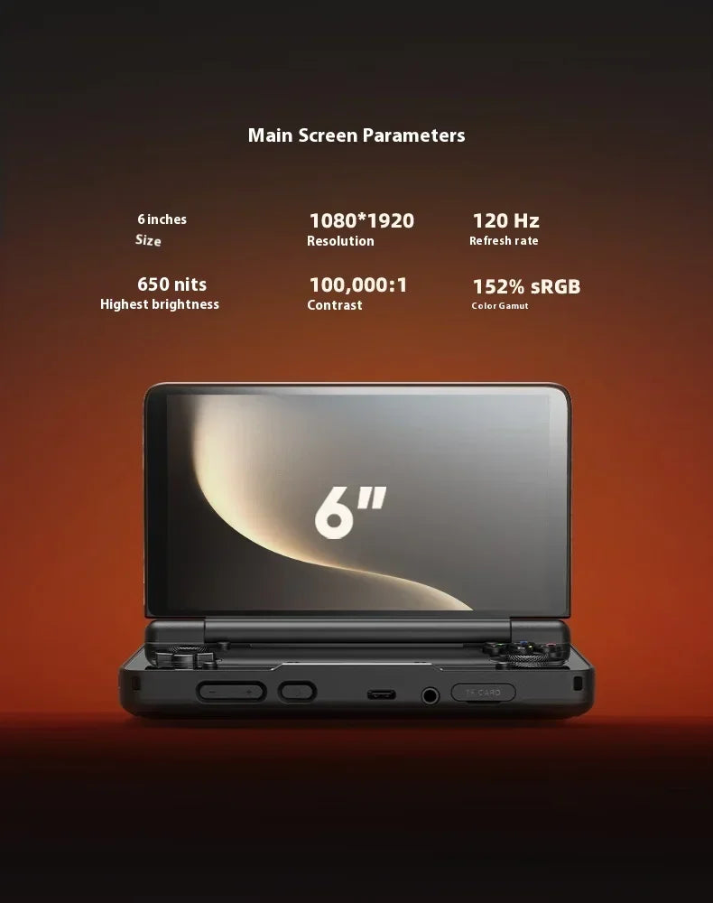 In Stock AYN Thor 6'' OLED Dual Screen Gaming Handheld Qualcomm Snapdragon CPU Android13 6000mAh Battery Hall Stick Game Console