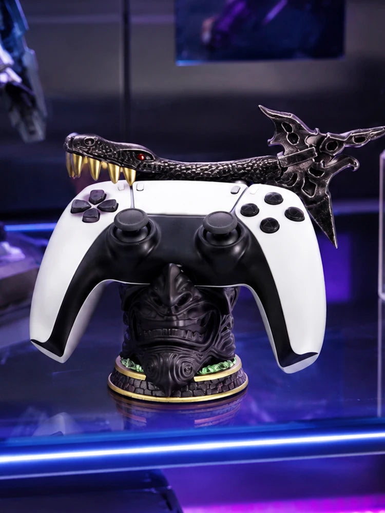 Creative Imitation Demon Resin Game Controller Stand Fit Ps5 Ps4 Xbox Switch Gamepad Support Desktop Decor Gaming Accessories
