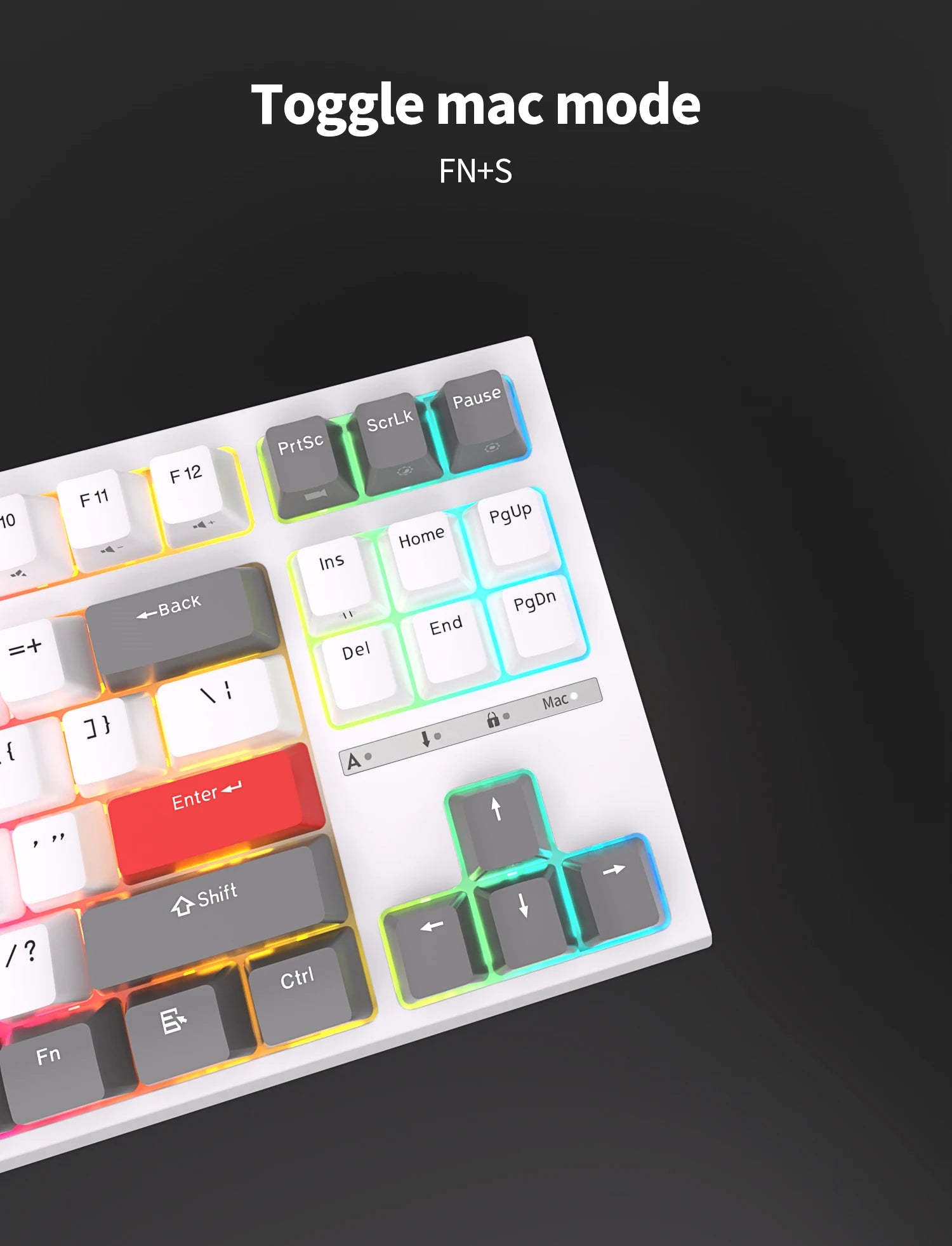 RK ROYAL KLUDGE R87 Russian Mechanical Keyboard 87 Keys RGB Backlit Hot-swappable Wired Gaming Keyboard Customised Keycaps