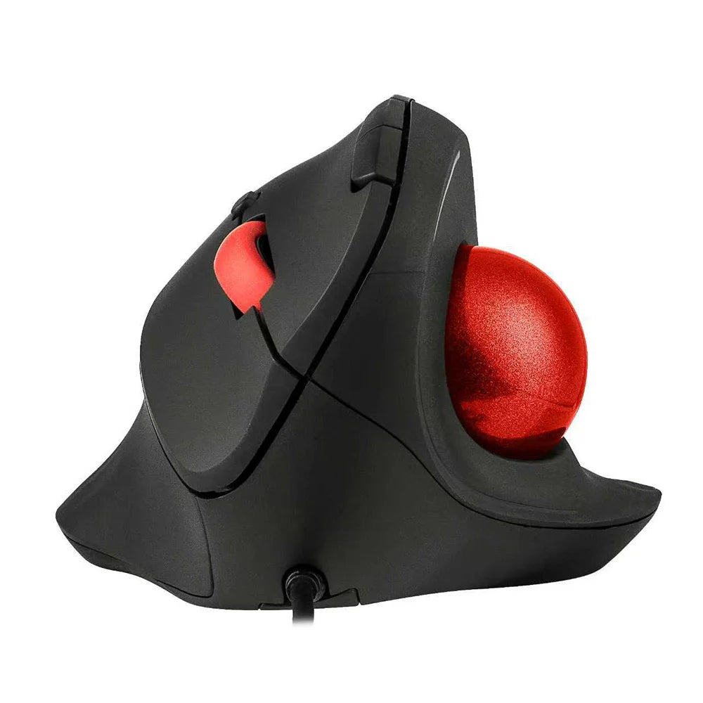 JOMAA Wired Trackball Mouse Vertical Ergonomic Mice Thumb Control Smooth Tracking Roller Ball Tilt Scroll Computer Mouse