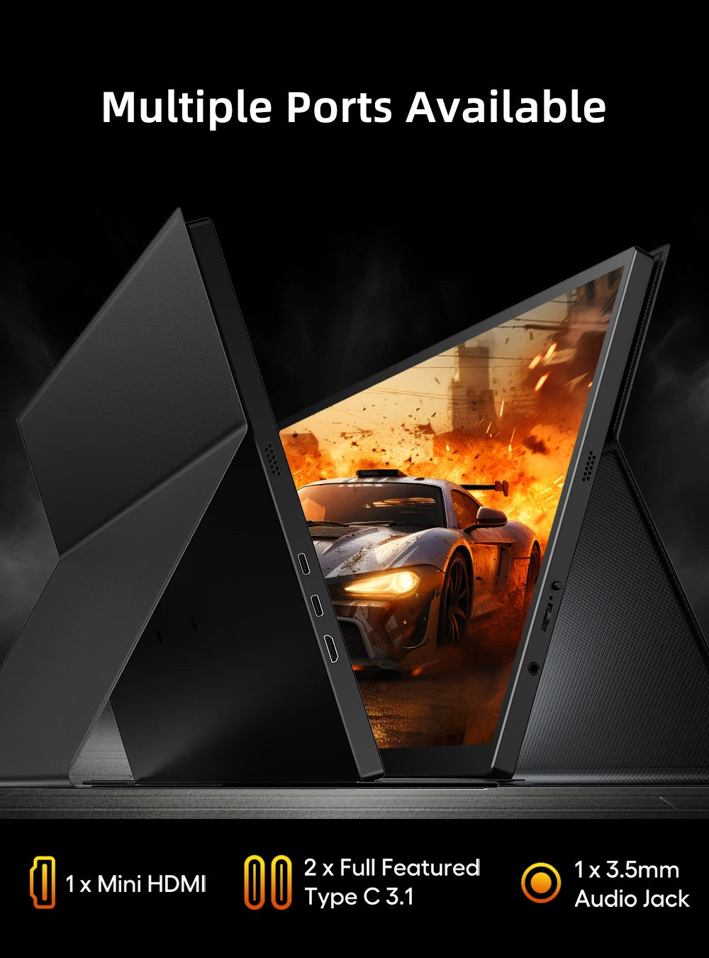 UPERFECT FHD UGame T7 Touchscreen 120Hz Gaming Monitor For PS5 Switch Steam Decks XBOX Laptop PC With HDMI TYPE C HDR IPS Screen