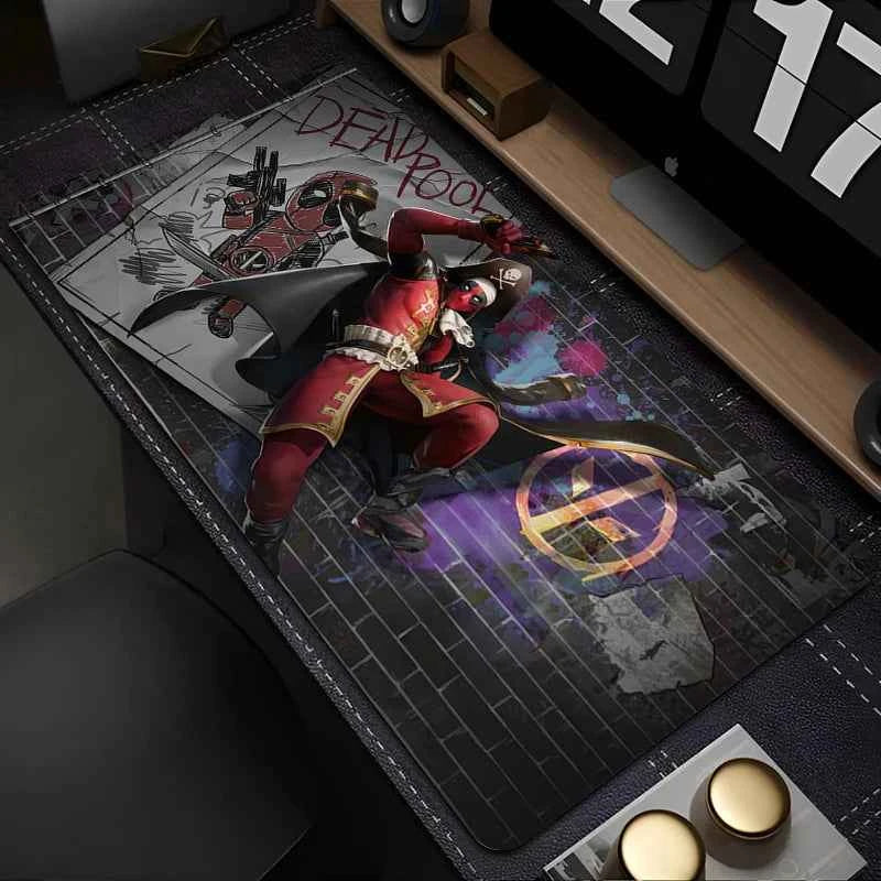 Marvel Deadpool Anime Mouse Pad Office PC Gamer Cabinet Mouse Mat Laptop 900x400 Keyboard Mousepad Extended Desk Mat Cool Carpet