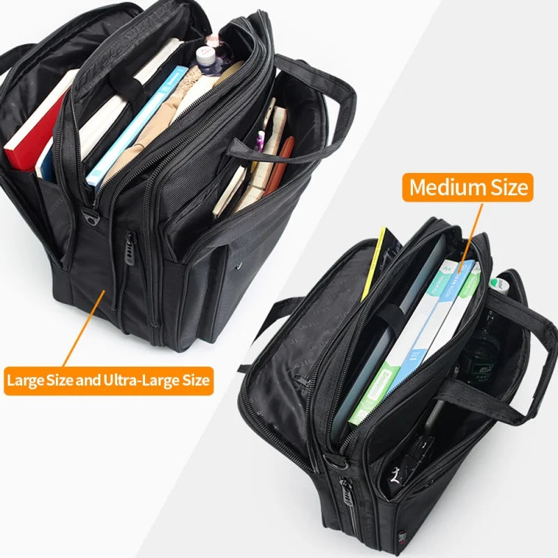 Large Capacity Briefcase Bag Men Business Bag 15.6 inch 17