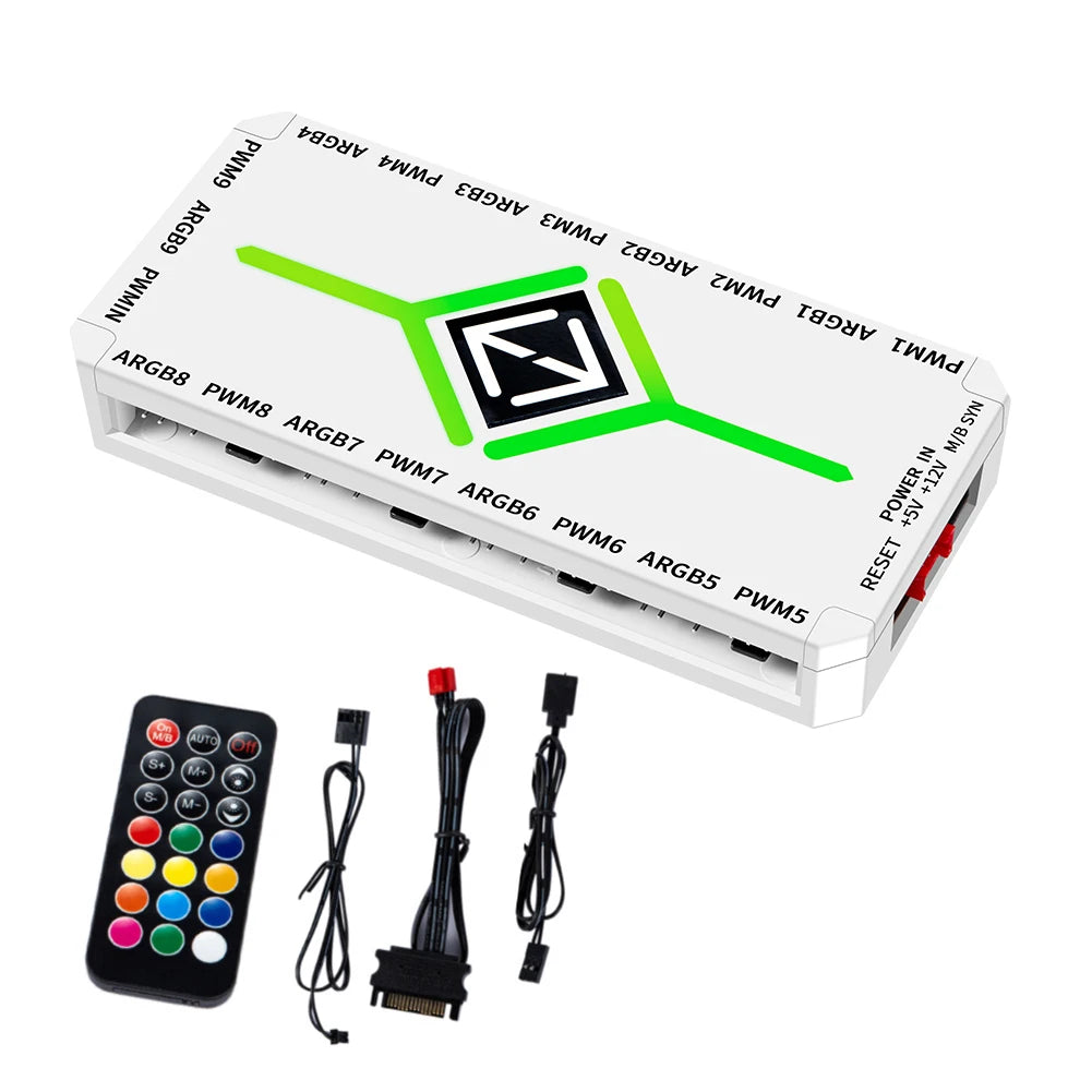 5V 3 Pin ARGB PWM Fan Hub Controller – 1 to 9 Ports