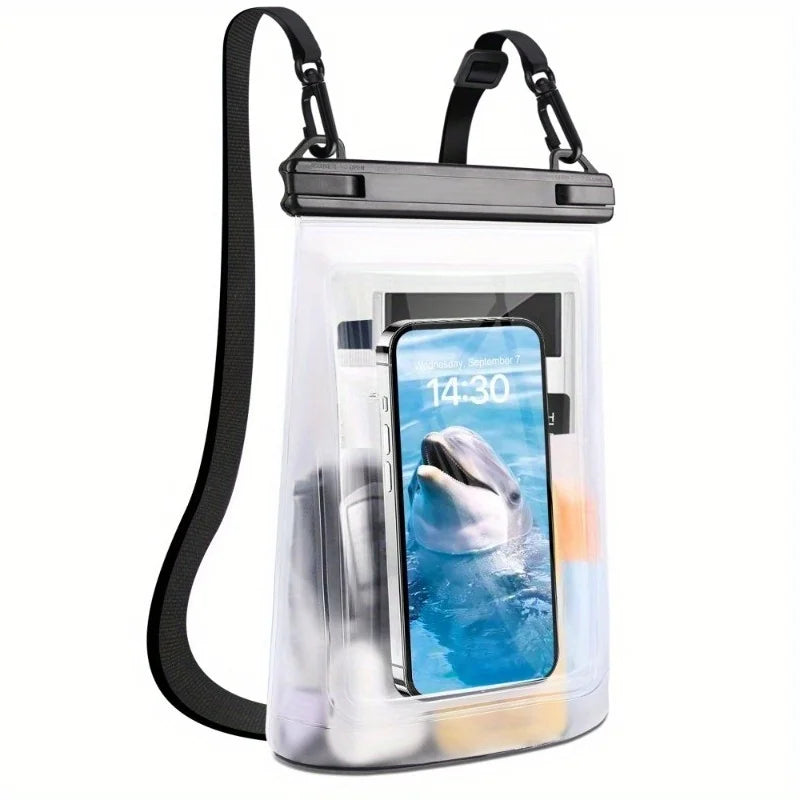 HAISSKY Large Mobile Phone Waterproof Pouch For iPhone 17 16 Pro Max 17 Air 16E 15 Plus Swim Travel Beach Bags With Seal Stripe