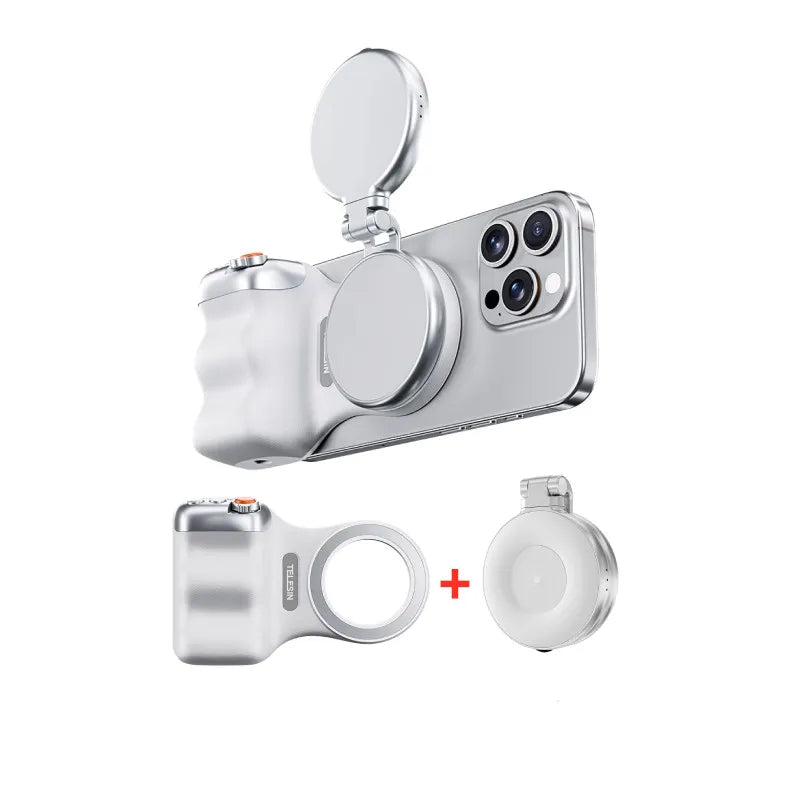 Magnetic Phone Camera Grip Smart Phone Holder With Remote Control Shooting Aid Handle Compatible For Iphone, Huawei, Samsung