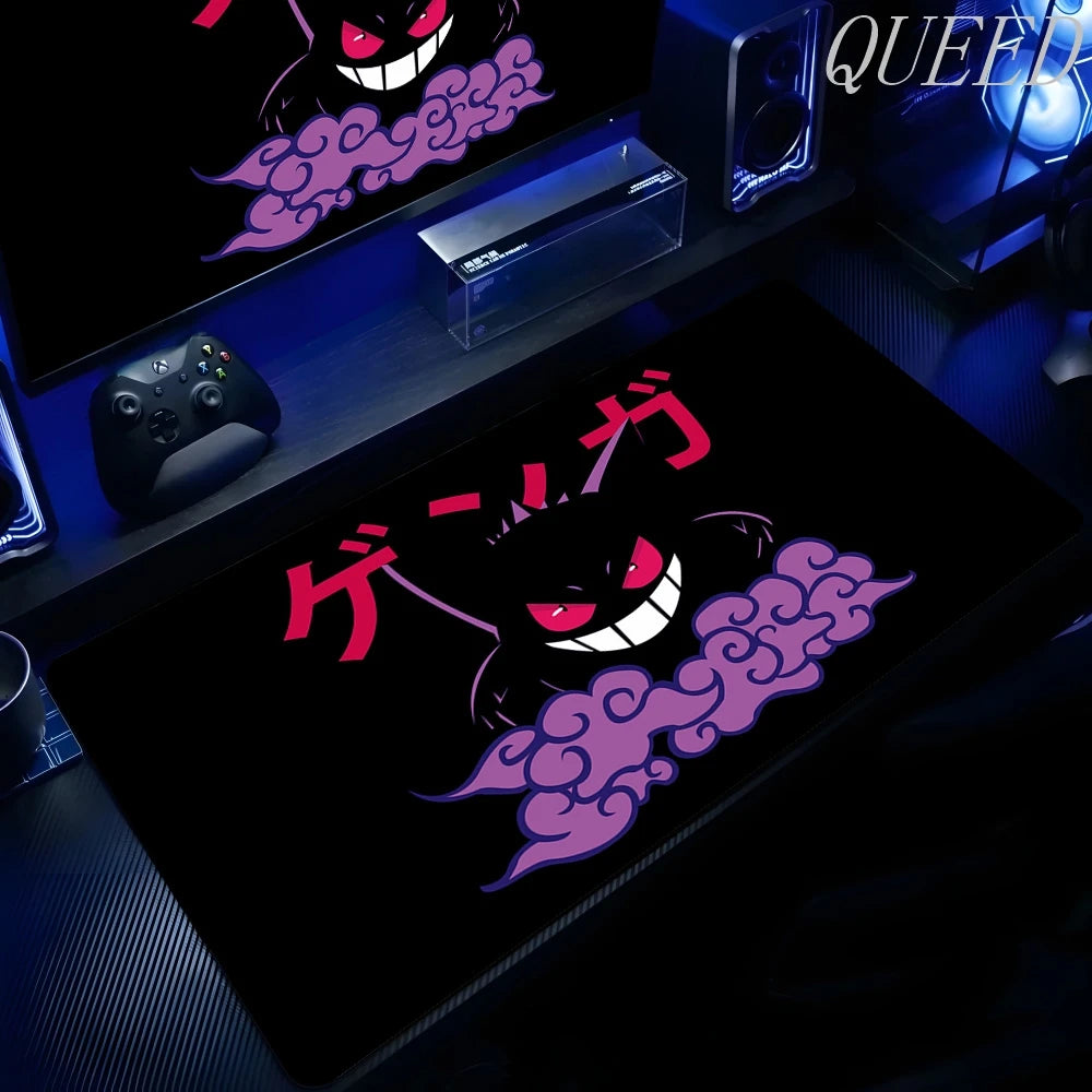 Anime P-Pokemons Xxl Mousepad Kawaii G-gengar Mouse Pad Gaming Accessories Computer Mouse Pads Keyboard Gamer Non-slip Desk Mat