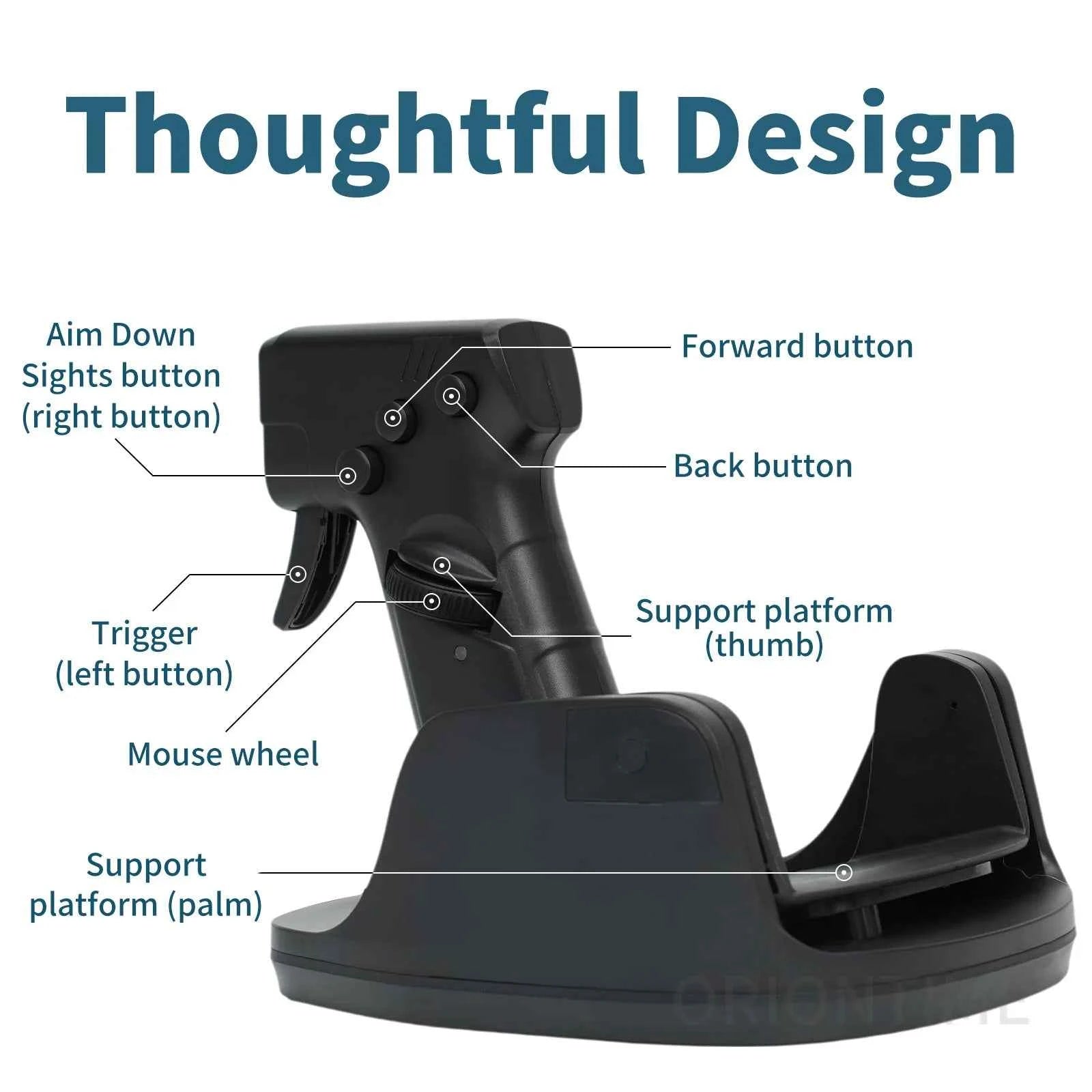 OrionTime L25A Gun Mouse FPS Game Pistol Handle Grip Wired Peripherals Pc Custom Gamer Accessories Shooting Mice