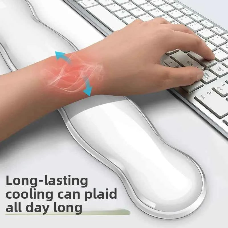 Silicone Keyboard Mouse Wrist Rest Support Ergonomic Wave Hand Pad Cushion Comfortable Soft for Gaming Office Computer Laptop