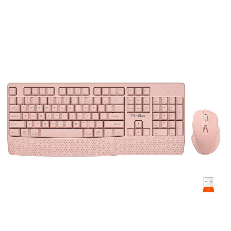 2.4G Wireless Keyboard Mouse Set For PC Laptop Ergonomic Low Noise Keyboard Mouse Combo 1600DPI Adjustable Mouse For Home Office