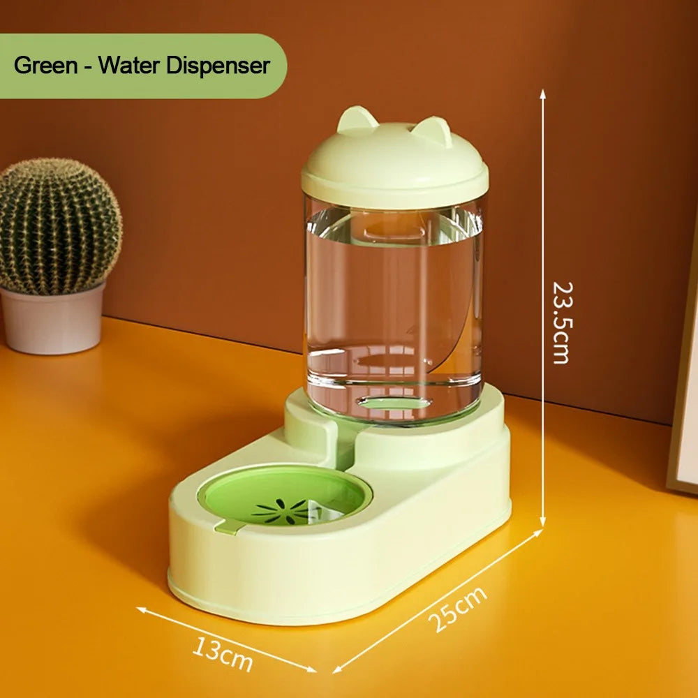Cute Automatic Cat Feeder Large Capacity No Lag Pet Water Dispenser Convenient Cat Shape Cat Food Dispenser Pet Supplies