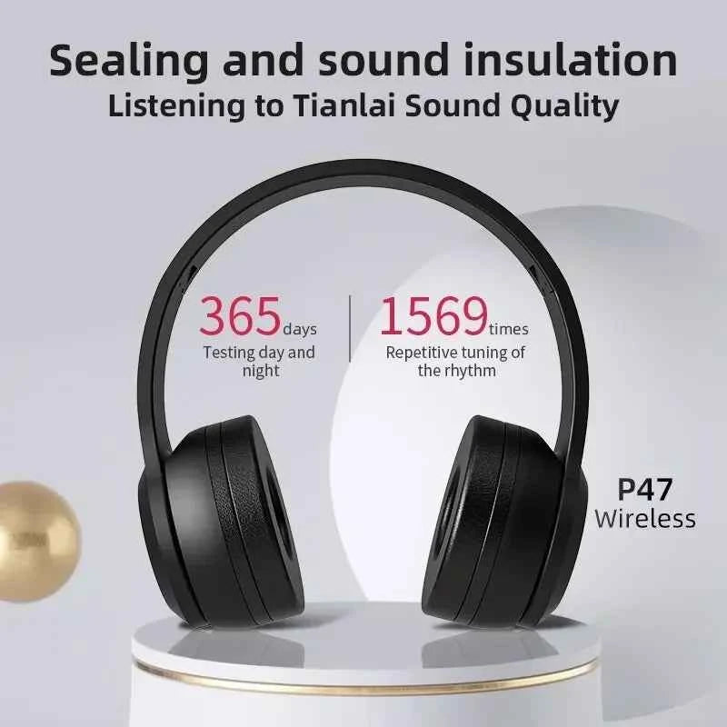 Stereo P47 Headset 5.0 Bluetooth Headset Folding Series Wireless Outdoor SportsHeadset for iPhone Samsung PC Game Accessories