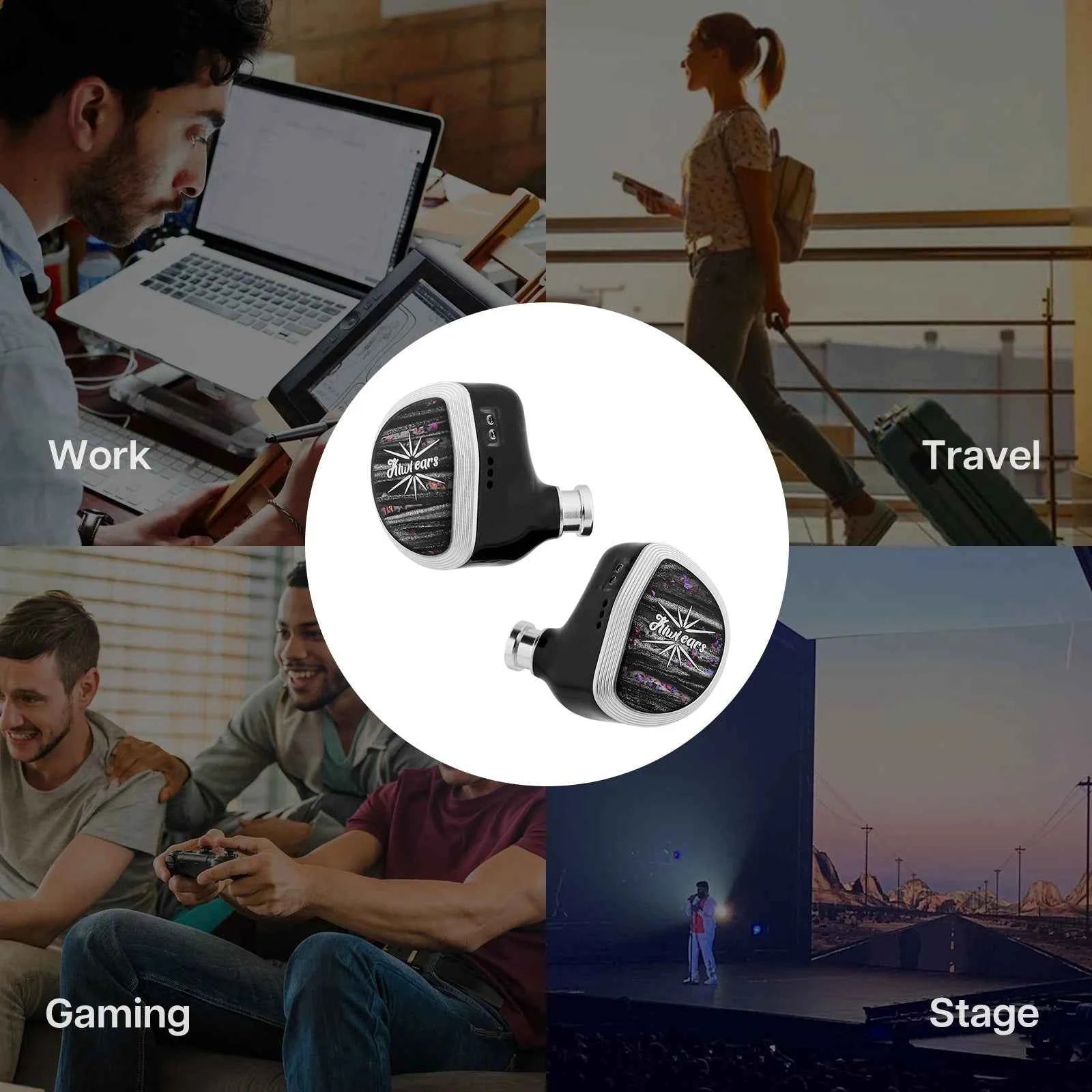 Linsoul Kiwi Ears Aether 15.3mm Large Planar Driver IEM Hifi Earphones with Detachable Cable System for Gaming and Musician