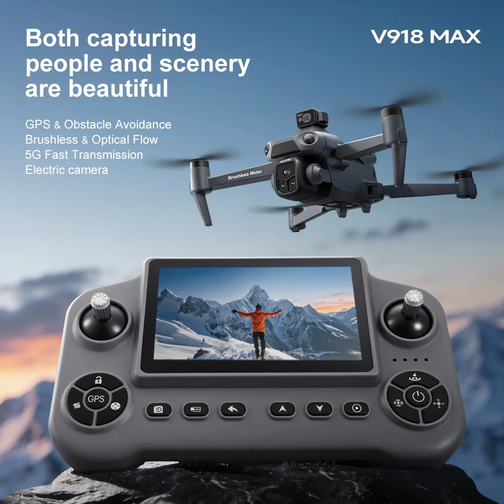 Lenovo V918 3S GPS Drone 8K Professional Camera Aerial FPV Brush power Laser Obstacle with Large Screen RC Folding 2026