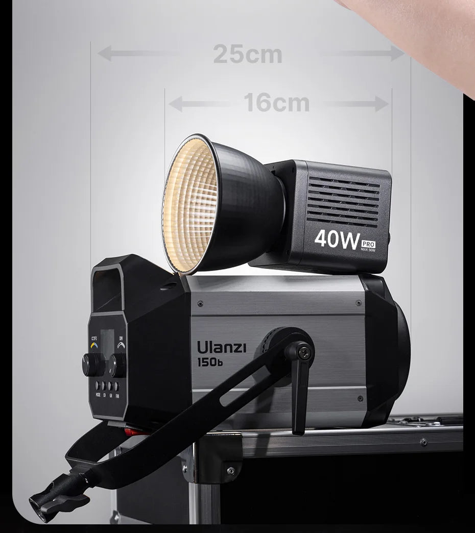 Ulanzi L023 40W pro Video Light Mini Bowens Mount Bi-color 2500-6500K with 3400mAh COB Light for Photography