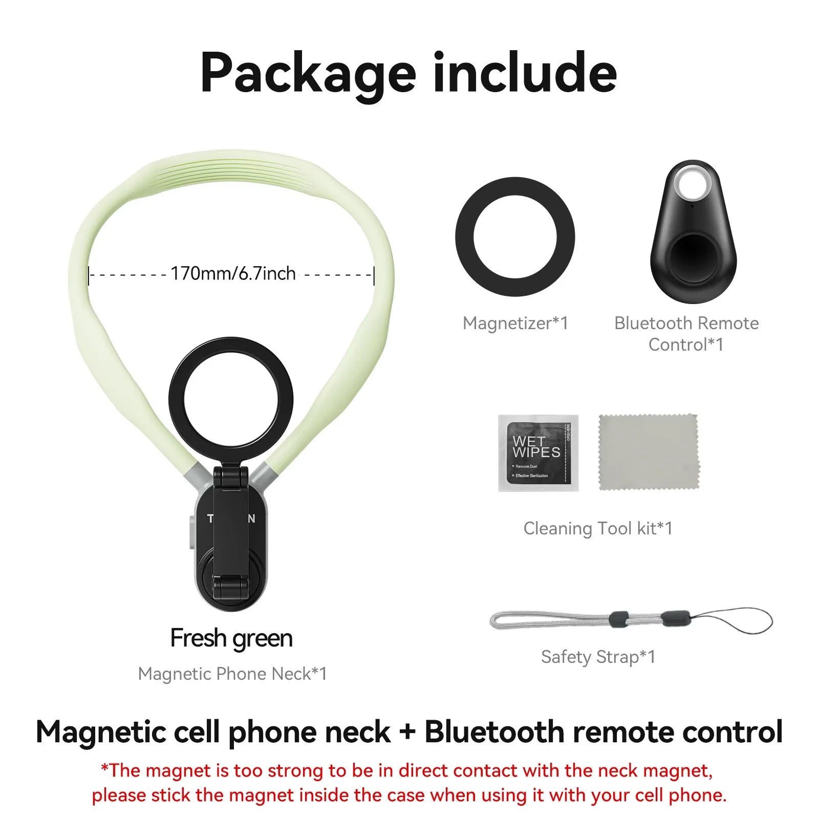 TELESIN Silicone Phone Magnetic Neck Mount Quick Release Hold for Iphone 17 16 15 14 13 SAMSUNG HUAWEI XIAOMI Phone Accessories